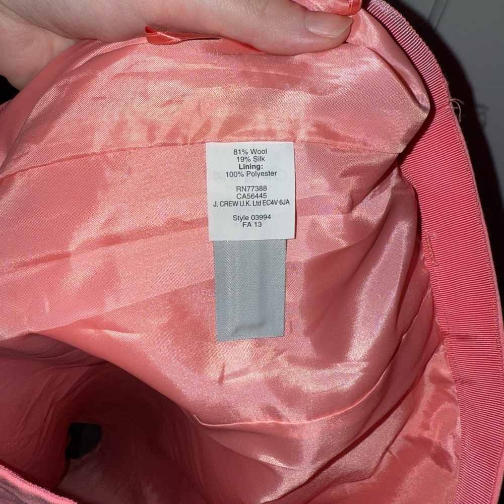 J. Crew Coral/Pink Wool A-Line Skirt - Picture 3 of 9